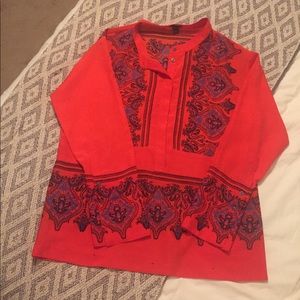 Red blouse